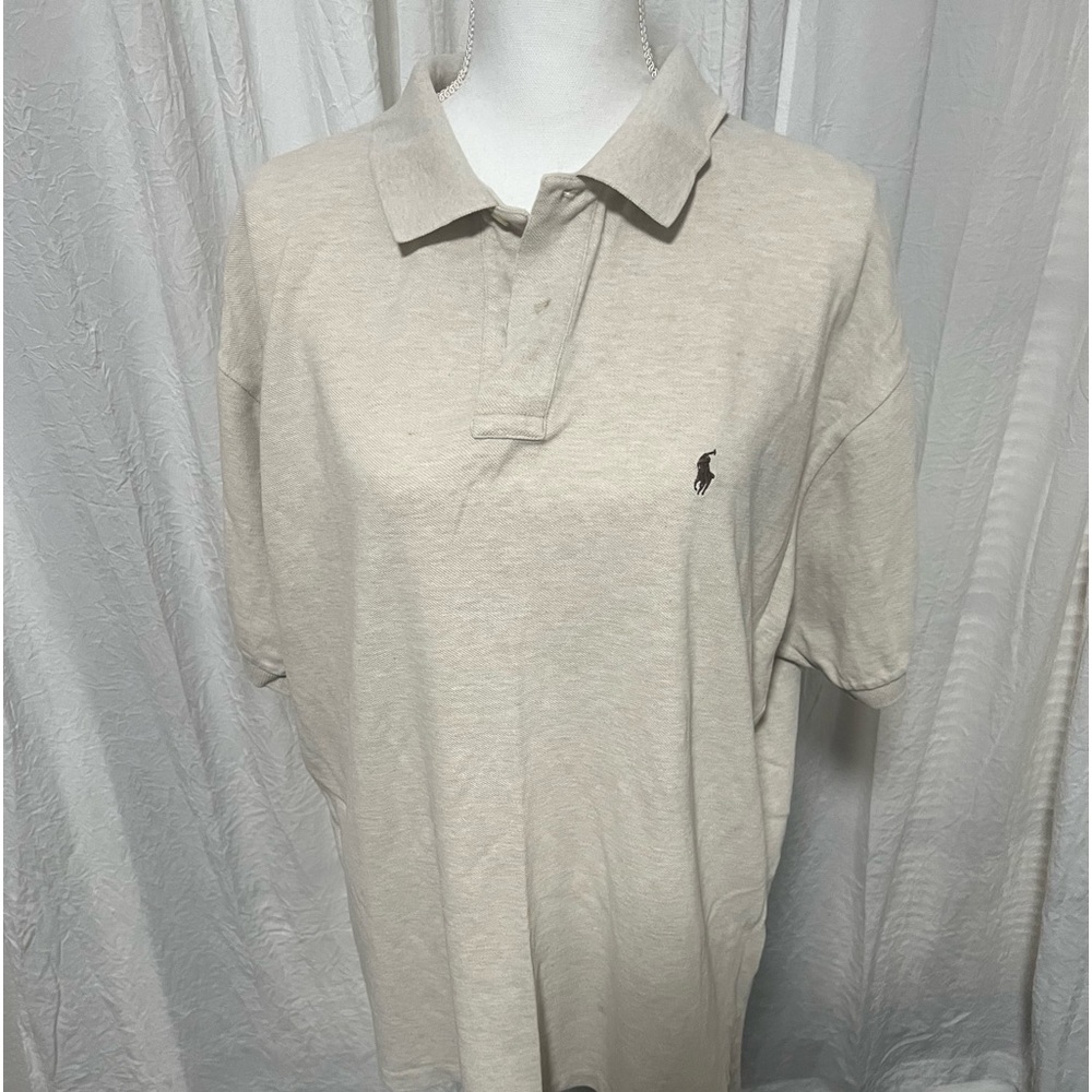 Polo Ralph Lauren men’s short sleeve polo in light khaki color